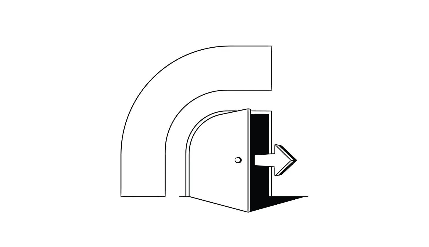 Radaris opt out guide - lead illustration Illustration of the Radaris logo with a door
